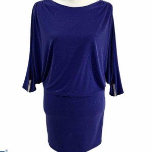 Betsy & Adam Sz 4 Dress Royal Blue Scoop Neck